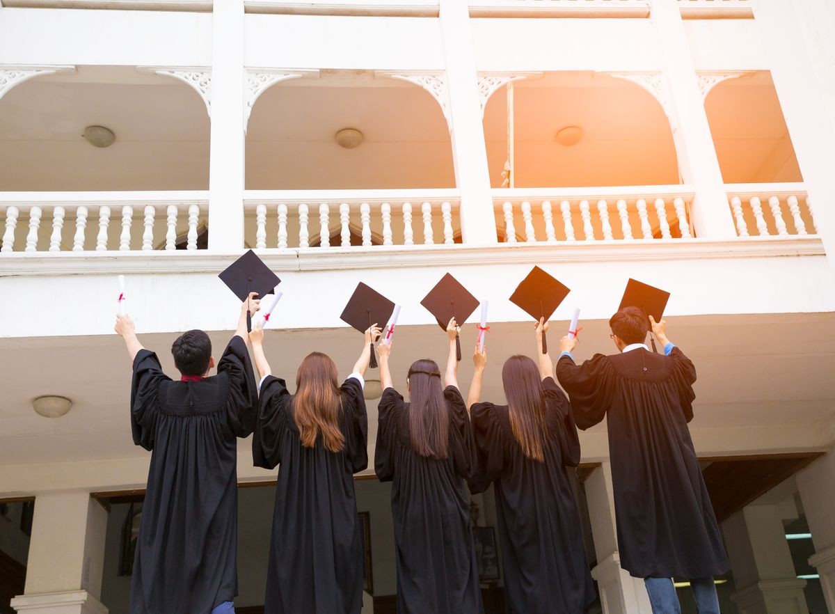 Group of Student Celebration Education Graduation Happiness Concept Group of Student Celebration Education Graduation Happiness Concept